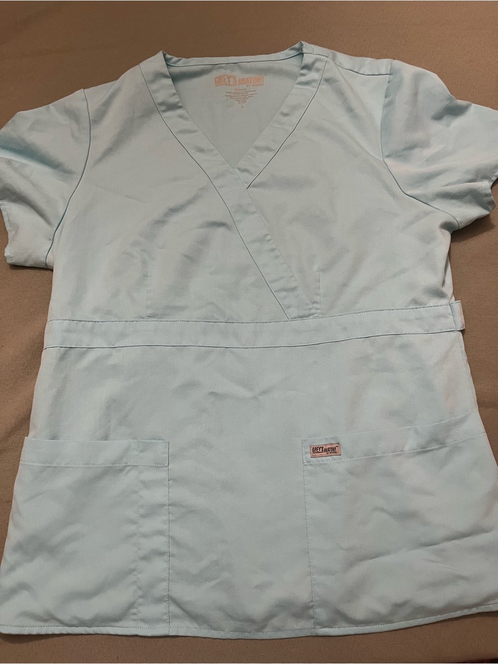 Grey’s Anatomy Light Blue Scrub Top with Pockets